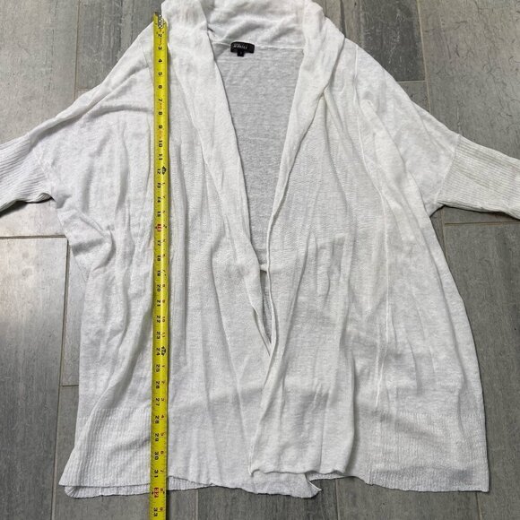 Pure Amici 100% Linen Open Cardigan Sweater Duster White Size 1 (S/M) - Picture 3 of 7